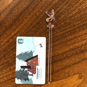 Playboy bunny handmade glass blown stir stick pink